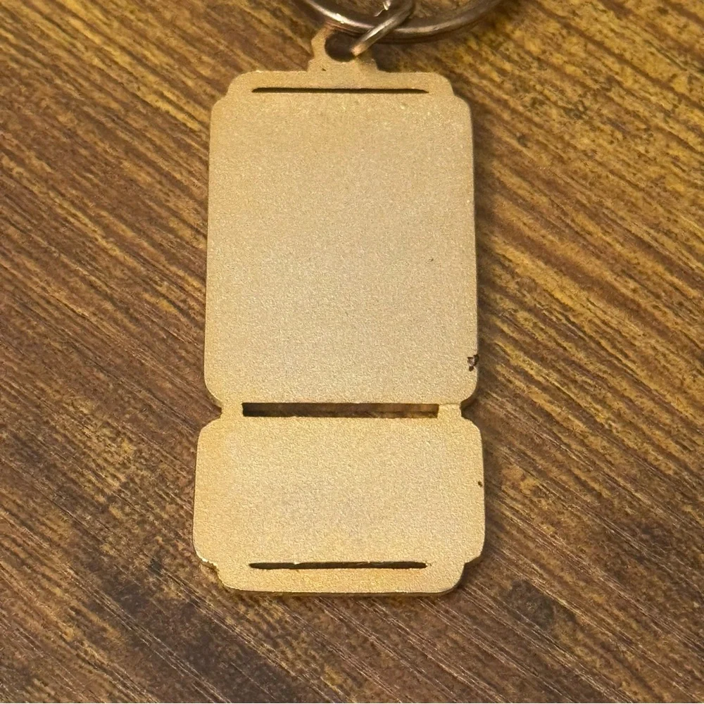 Crown Royal 2000‎ Millennium Promo Keychain Gold Tone Enamel Rare Vintage Bar